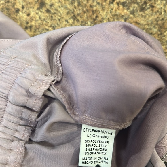 Papermoon Wide Leg Cargo Pants Lavender Side Pockets Womens Size Large - Picture 9 of 13